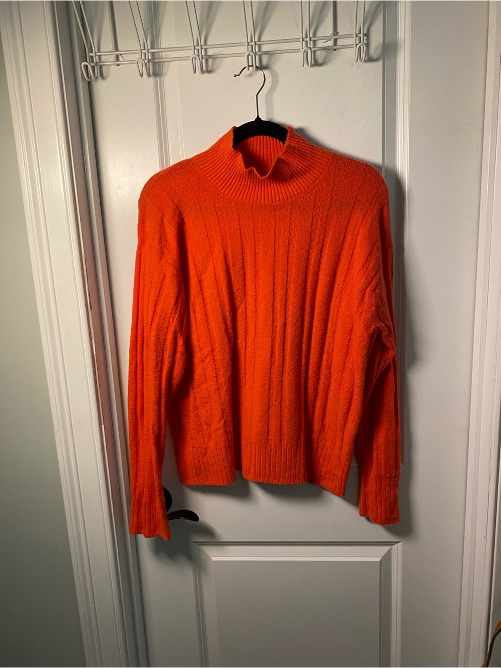 J. Crew Mock Neck Ribbed Wool/Alpaca Sweater